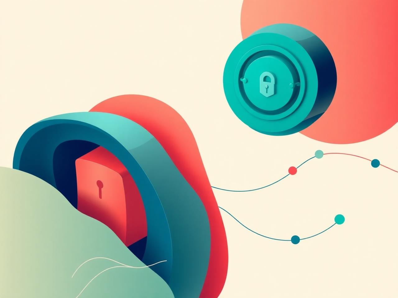 Abstract illustration of secure digital banking
